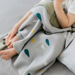 Couverture enfant gouttes 100 x 80 cm