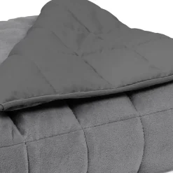 Couverture lestée 150x200 CM CELESTE bicolore gris clair et gris 7 kg