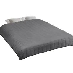 Couverture lestée 150x200 CM CELESTE bicolore gris clair et gris 7 kg