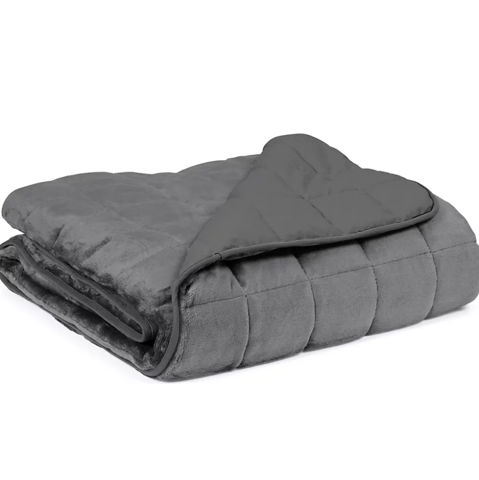 Couverture lestée 150x200 CM CELESTE bicolore gris clair et gris 7 kg