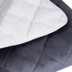 Couverture lestée 150x200 CM CELESTE biface polaire gris et blanc 7 kg