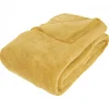 Couverture microfibre Atmosphera 180 x 230 cm jaune