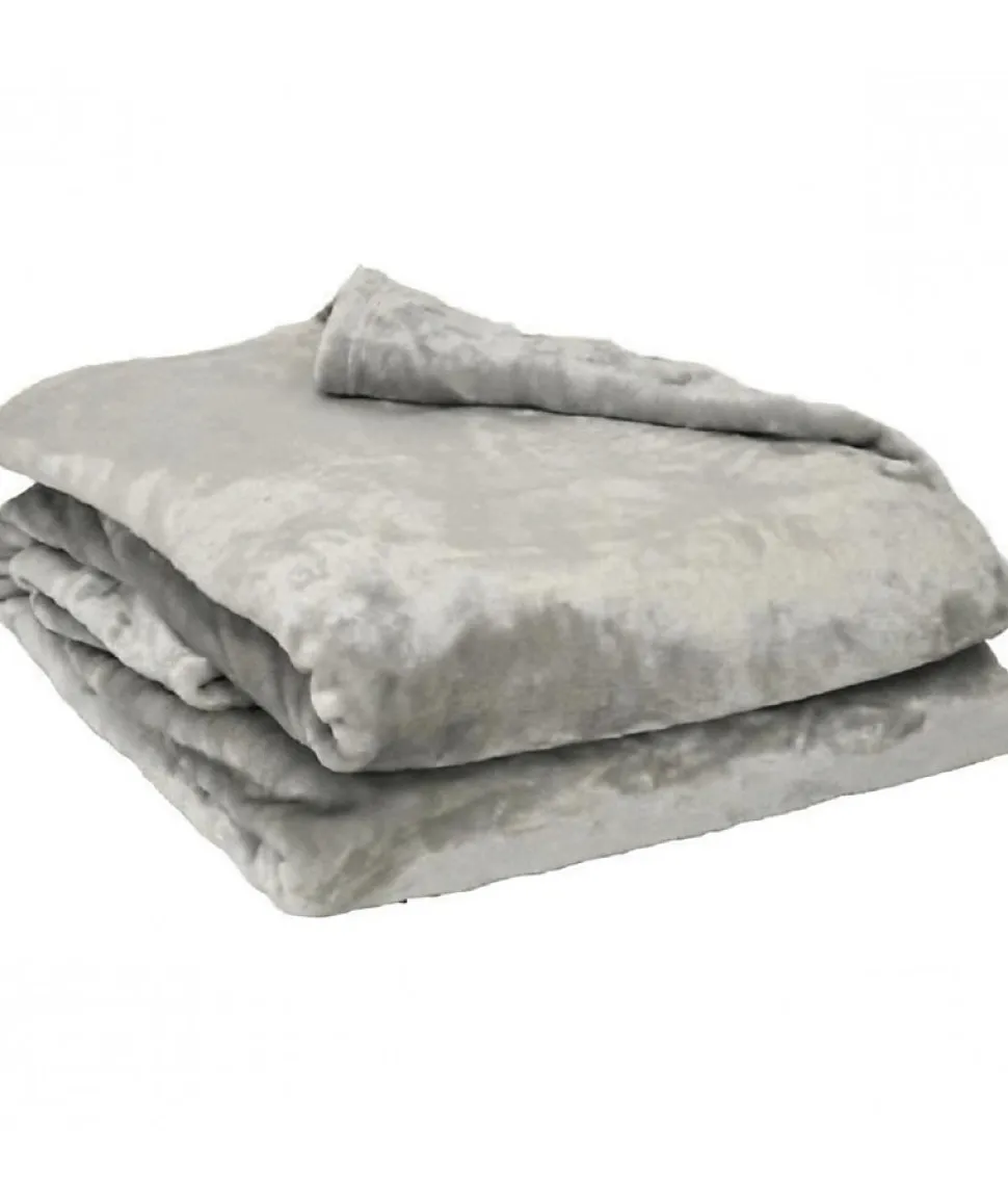 Couverture microflanelle 180x220 cm perle
