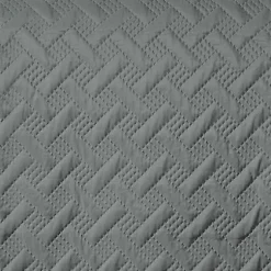 Couverture molletonné surpiquage graphique (180x240 cm - Gris Foncé)