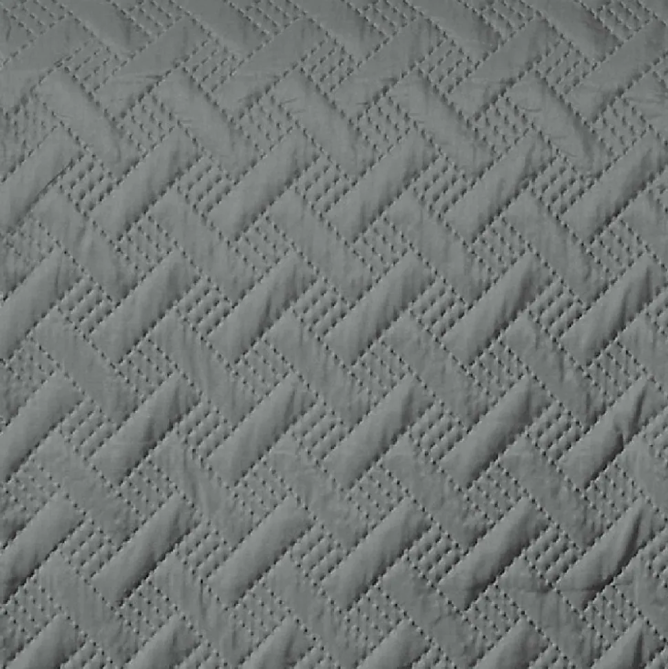 Couverture molletonné surpiquage graphique (180x240 cm - Gris Foncé)