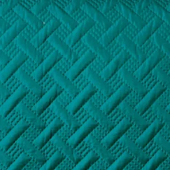 Couverture molletonné surpiquage graphique (150x150 cm - Turquoise)