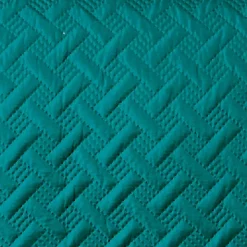 Couverture molletonné surpiquage graphique (230x250 cm - Turquoise)