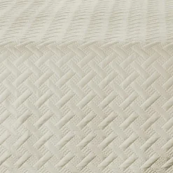 Couverture molletonné surpiquage graphique (250x260 cm - Beige)