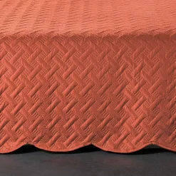 Couverture molletonné surpiquage graphique (180x240 cm - Cuivre)