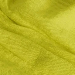 Couverture plaid 100% coton vert citron avec franges 130x170cm BITALD - SACASA