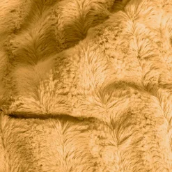 Couverture plaid BERGIL en polyester jaune 180x220 cm - SACASA