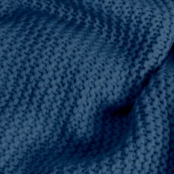 Couverture plaid bleu saphir 130x170cm TRICOVA - SACASA