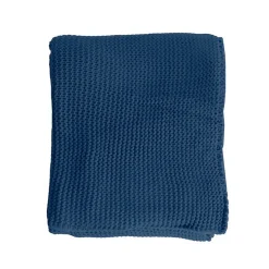 Couverture plaid bleu saphir 130x170cm TRICOVA - SACASA