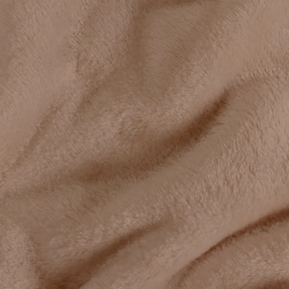 Couverture Plaid marron FLANBERG en Polyester - 180x220 cm - SACASA