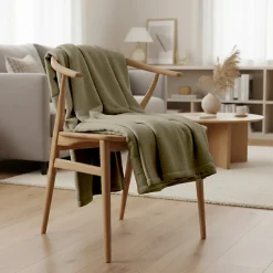 Couverture plaid marron 130x170cm PANORA - SACASA