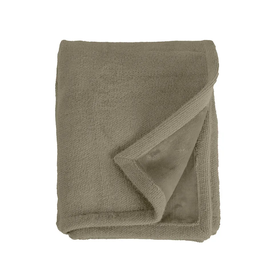 Couverture plaid marron 130x170cm PANORA - SACASA