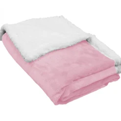 Couverture, plaid polaire pour enfant 75 x 100 cm en flanelle et sherpa ultra doux - Bleu - Monsieur Bébé