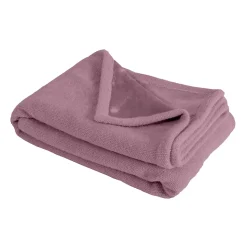 Couverture plaid rose 130x170cm PANORA - SACASA