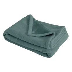 Couverture plaid verte 130x170cm PANORA - SACASA