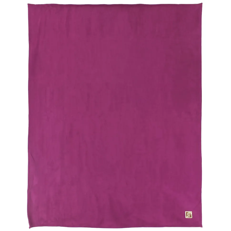 Couverture polaire luxe 180x220 cm 100% polyester 430g/m2 NARVIK Violet Prune