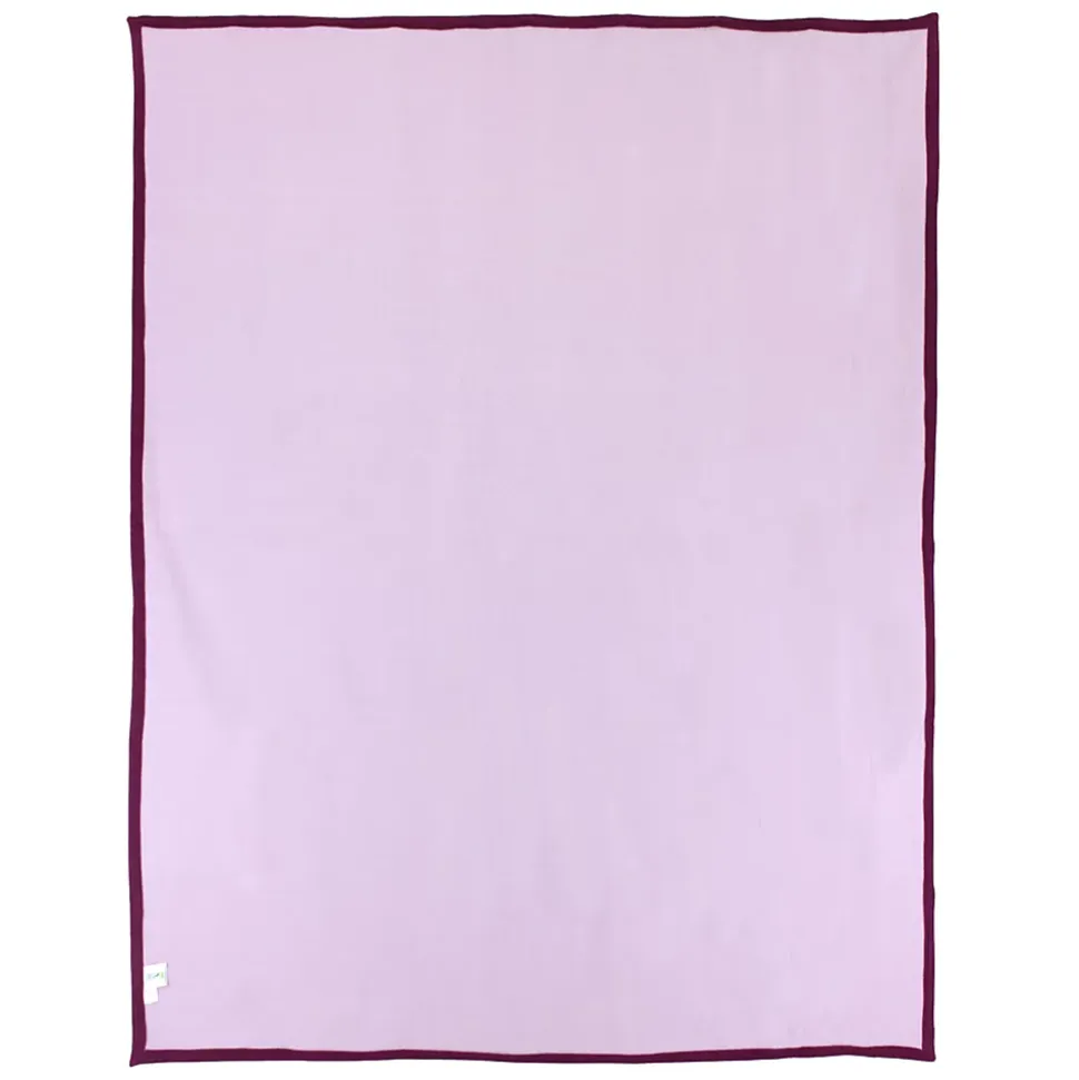 Couverture polaire luxe 180x220 cm 100% polyester 430g/m2 NARVIK Violet Prune