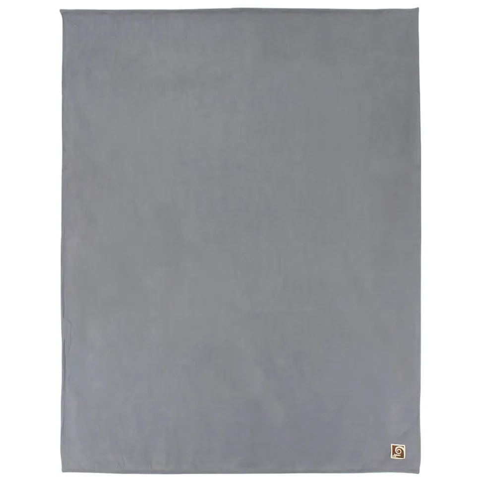 Couverture polaire luxe 180x220 cm 100% polyester 430g/m2 NARVIK Gris Acier