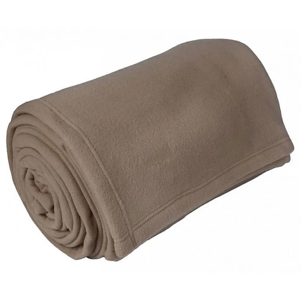 Couverture polaire Toison dOr 240 x 300 cm Taupe non feu