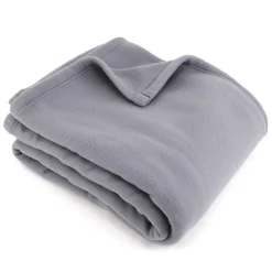 Couverture polaire 180x220 cm 100% Polyester 350g/m2 TEDDY Gris Acier