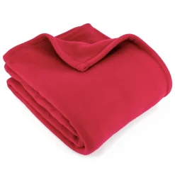 Couverture polaire 240x260 cm 100% Polyester 350g/m2 TEDDY Rouge Framboise
