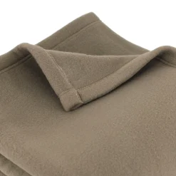 Couverture polaire 220x240 cm 100% Polyester 350g/m2 TEDDY Marron Taupe