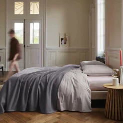 Couverture polaire 220x240 cm 100% Polyester 350g/m2 TEDDY Gris Acier