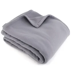 Couverture polaire 220x240 cm 100% Polyester 350g/m2 TEDDY Gris Acier