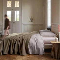 Couverture polaire 240x300 cm 100% Polyester 350g/m2 TEDDY Marron Taupe