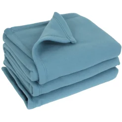 Couverture polaire 220x240 cm 100% Polyester 350g/m2 TEDDY bleu Lac