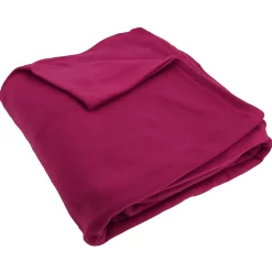 Couverture polaire 220x240 cm Isba violet Prune 100% Polyester 320g/m2 non-feu
