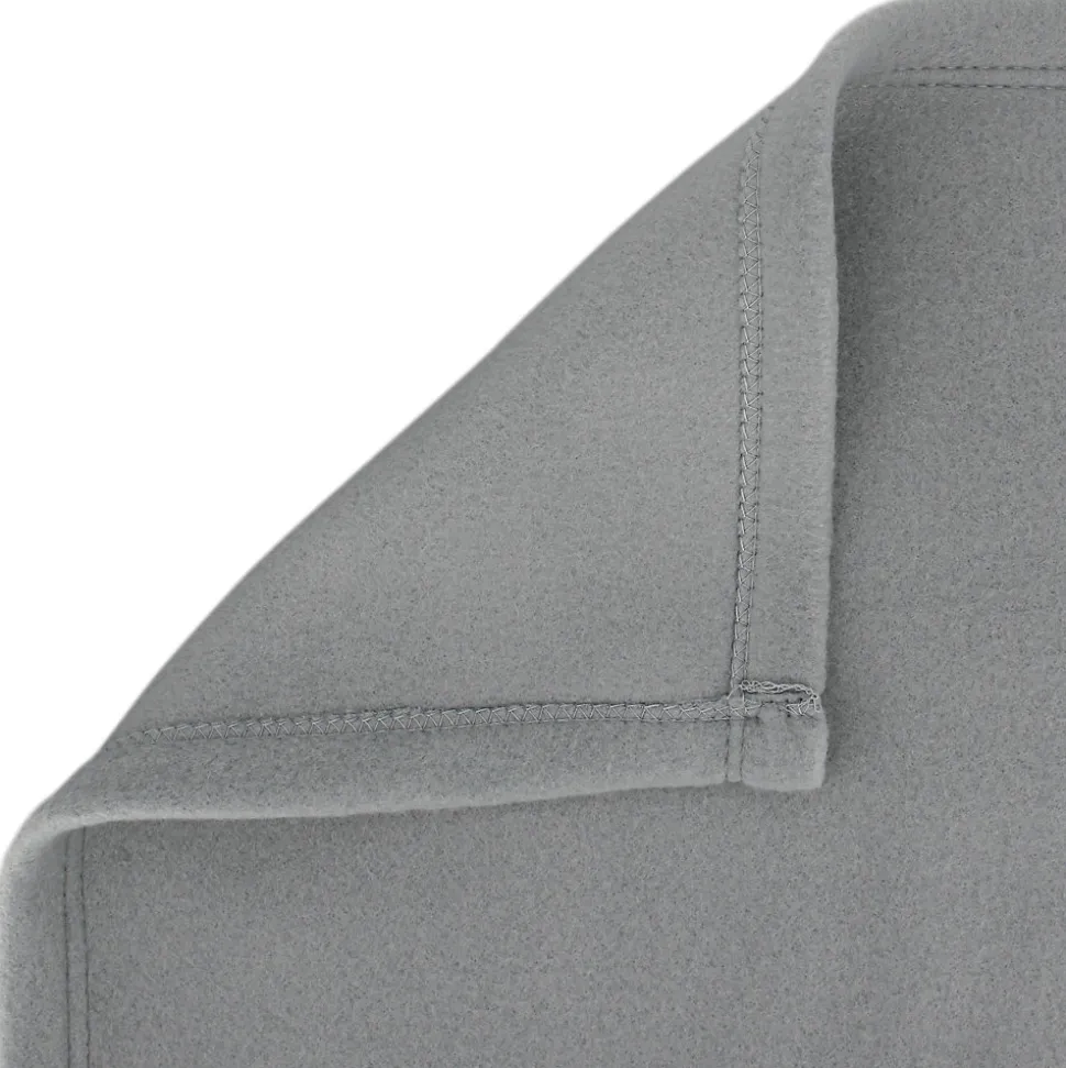 Couverture polaire 180x220 cm Isba gris Acier 100% Polyester 320g/m2 non-feu