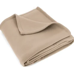 Couverture polaire 220x240 cm Isba Sable 100% Polyester 320g/m2 non-feu