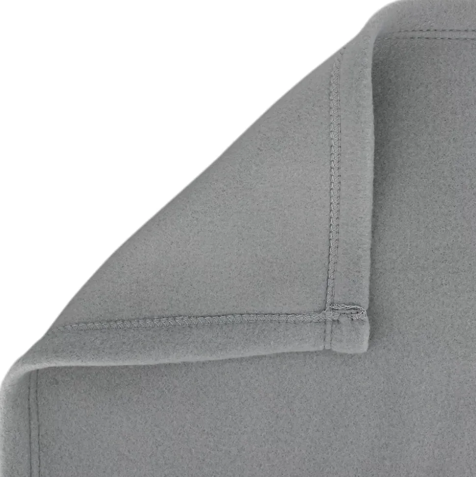 Couverture polaire 220x240 cm Isba gris Acier 100% Polyester 320g/m2 non-feu