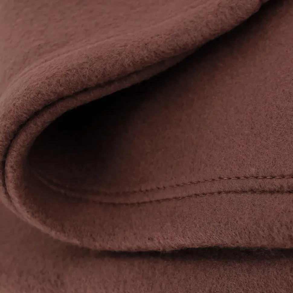Couverture polaire 180x220 cm Isba marron Chocolat 100% Polyester 320g/m2 non-feu