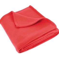 Couverture polaire 220x240 cm Isba Fraise 100% Polyester 320g/m2 non-feu