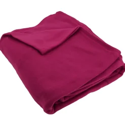 Couverture polaire 240x260 cm Isba violet Prune 100% Polyester 320g/m2 non-feu