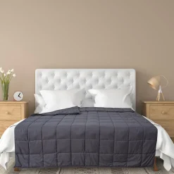 Couverture pondérée en polyester 7kg 150x200 cm LAVISH grise