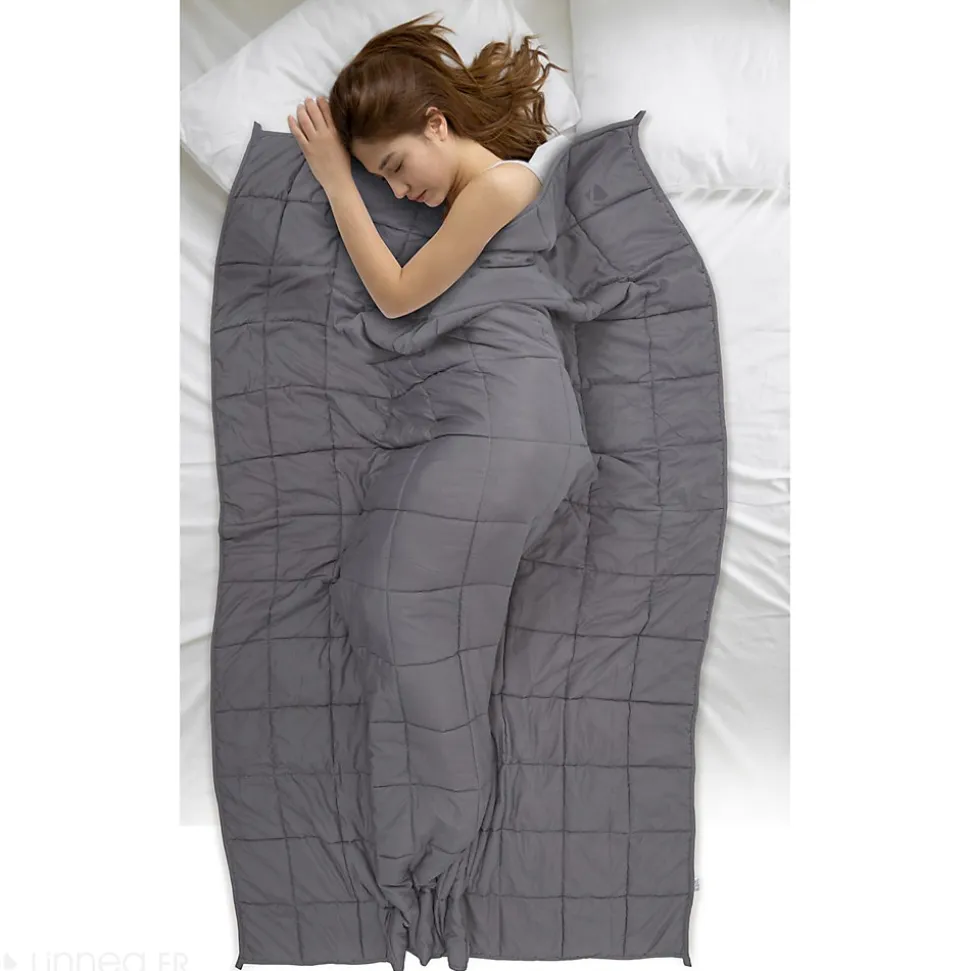Couverture pondérée en polyester 7kg 150x200 cm LAVISH grise