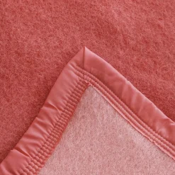 Couverture pure laine vierge Woolmark 500g/m² VOLTA 240x300 cm Rouge Bois de rose