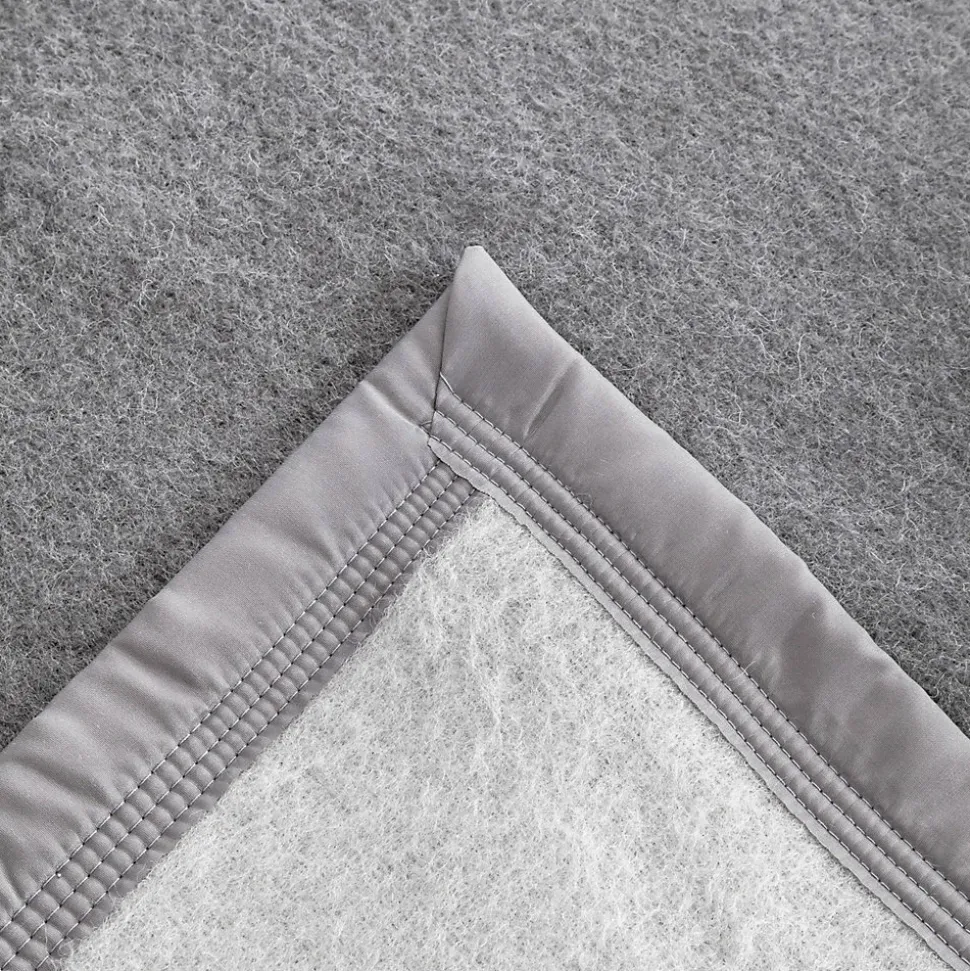 Couverture pure laine vierge Woolmark 500g/m² VOLTA 180x240 cm Gris Acier