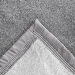 Couverture pure laine vierge Woolmark 500g/m² VOLTA 220x240 cm Gris Acier