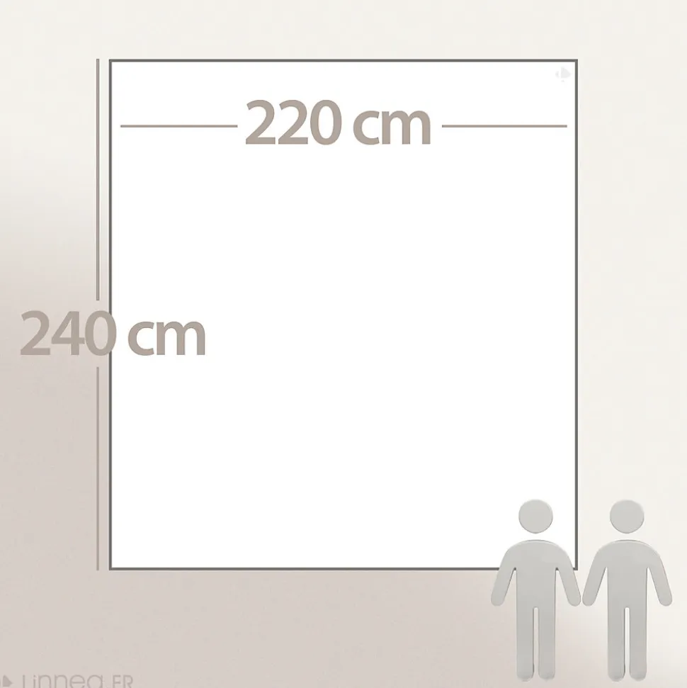 Couverture pure laine vierge Woolmark 500g/m² VOLTA 220x240 cm Blanc Naturel