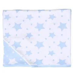 Couverture réversible en coton bio Gots ÉTOILES