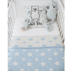 Couverture réversible en coton bio Gots ÉTOILES