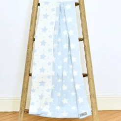 Couverture réversible en coton bio Gots ÉTOILES